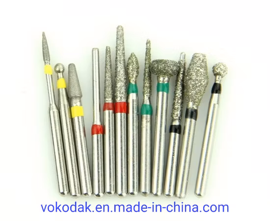 Diamond Dental Burs Dental Diamond Burs para fabricantes de preparação de coroa