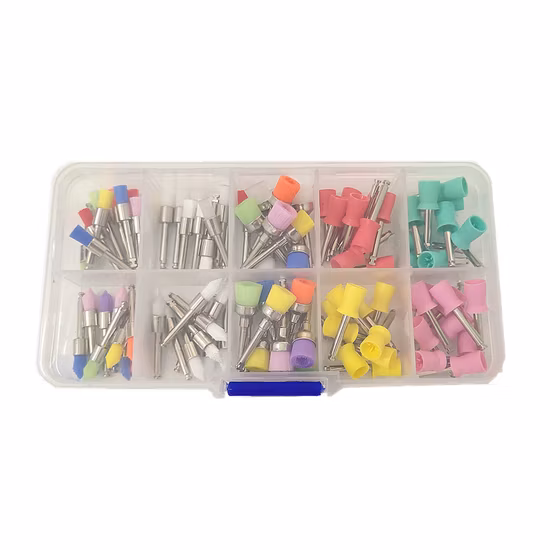 Consumível Dental 100 Pçs/set Escovas de Polimento Dentário para Limpeza de Dentes