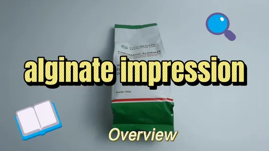 Materiais de impressão dentária de alginato cromático de hortelã